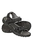 Mountain Warehouse Crete Mens Sandals - Durable Summer Shoes, Sturdy Grip, Cushioned Footbed, Neoprene Lined, Hook & Loop Straps Beach Shoes - for Spring Travel, Walking, Grey, 10 UK