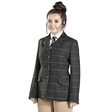 Firefoot Fewston Girls Velvet Collar Tweed Jacket - Green Check: 24