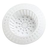 Merriway BH02569 (2 Pcs) Small Plastic Sink Strainer, White 60mm (2.3/8 inch) Diameter - Pack of 2 Pieces