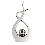 CESTATIVO Home Decor Modern Abstract Art Ceramic Statue, Room Decor, Table Decorations for Living Room Dining Room Office Centerpiece, 31 cm High