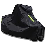 Motorcycle Cover For Triumph Rocket III Roadster 2010-2019, Waterproof Motorcycle Cover Snow And Rain Sun Protection Garage，Oxford Cloth With Reflective Strips Durable Tarpaulin(Schwarz)