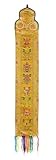 Bermoni Tibetan Silk Brocade Wall Hanging With 8 Auspicious Lucky Symbols(FH-WH-1036YLW)