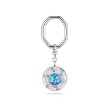 Swarovski Dulcis key ring, Round cut, Multicolored, Rhodium plated