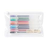 MUJI 無印良品 Coloured Gel Ink Ballpoint Pens, 0.38 mm Tip, Pack of 10 with Caps