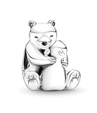 The Charmery Hugging Mother and Baby Polar Bears Charm 925 Sterling Silver Pendant Charm Compatible with Pandora Charms,and Many Other UK Charm Bracelets.