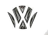 3d Carbon Fiber Rear Badge Inserts emblem sticker fits to Golf Mk5 Mk6 Mk7 Mk 7.5 Polo R Gti Gtd Gte CC B6 B7 B8 R (BLACK CARBON)