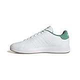 adidas Men's Advantage Base 2.0 Shoes, FTWR White/FTWR White/semi Court Green, 9 UK
