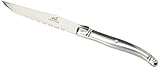 Rousselon 393006 Laguiole Stainless Steel Horn Handle Steak Knife, Silver, 11.5 x 30 x 30 cm