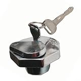 Zilimontt Fuel Tank Cap MB022737 Locking Petrol Diesel Filler Cover with 2 Keys Compatible with L200 L300 Pickup Truck Direct Replacement Metal Construction