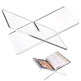 Acrylic Book Stand, Clear Recipe Book Stand Functional Cook Books Holder for Cookbook Textbook Magazine Newspaper