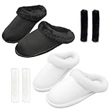 XPJBKC 2 Pairs Croc Liners, Insoles Length 240mm Fluffy Croc Inserts, Removable Fur Liners for Clogs, Winter Warm Lining Inserts Fleece, Croc Fluffy Inserts for Clogs Replacement Unisex(38-39)