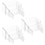 9 Pcs Clear Acrylic Display Risers, Jewelry Display Riser, Cupcakes Sweet Display Holder Stand, Retail Displays Bridge Showcase, for Figures, Buffets, Cupcakes, Jewellery Stands, 3 for Each Size