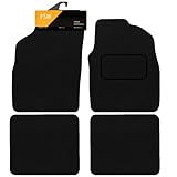 FSW - Tailored Mats - Fits FIAT Panda 2006-2011 - Black Carpet - Anti Slip Mat - Non Slip Car Floor Mat, Fitted With Granulated Backing, Edged With Black Cloth Binding - 4 Pc Floor Mat Only