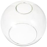 jojofuny 15CM Double Hole Transparent Glass Globe Lampshade for E27 Pendant Light Modern Round Light Fixture Replacement Shade Clear Glass Ceiling Lamp Cover