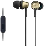 Sony MDR-EX650AP Premium Wired Earphones with Brass Housing, Neodymium dynamic drivers, Smartphone Mic and Control - Black/Gold