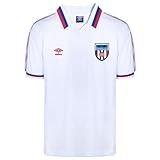 Sunderland 1980 Away Umbro Retro Football Shirt Pique White X-Large Cotton