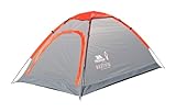 Trespass Beatnik, Smoke, 2 Person Tent 200cm x 120cm x 100cm / 1,8kg / Waterproof / Fire Retardant, Grey