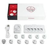 Jixiangle Skyleader Mode 4U GPS Ring, Training Racing Pigeons and Record Tracking Data, White, Pigeon Ring Size 12.2mm, 400g, 5 ports package