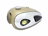 AEspares BSA A7 A10 Super Rocket Golden Chrome Fuel Tank With Knee Pad Cap & Tap