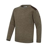 Hoggs of Fife - Melrose II mens jumper with crew neck / hunting pullover Green Small
