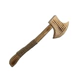 Miaija Wooden Axe with Hemp Rope Halloween Performance Supply Costume Accessory Wooden Toy Axe Hatchet for Halloween Outdoor Play