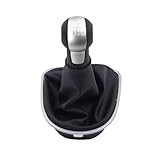 PYBYCEGNZK Gear Shift Knob Cover for Seat for Leon for MK2 1P 2005-2012 for Altea for XL 2004-2012 for Toledo for MK3 2004-2009 Car Gear Stick Shift Knob with Leather Boot(6 Speed)