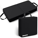 BLOSTM Extra Thick Garden Kneeling Pad - Large Foldable Garden Kneeler Pad with Handles - Water Resistant High Density Memory Foam Mat Kneeling Cushion for Gardening, Housework, Bathing, Yoga (Black)