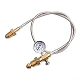 GLFLOW Refill Station Transfer Adapter Hose Argon Cylinder BS 341 No3 G 5/8 RH 90cm Stainless Steel High Pressure for Welding Professionals(Style 2)