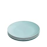 Royal Doulton Plates, Stoneware, Designed to Mix & Match, Gordon Ramsay Maze Plate 22cm 8.7in Blue, Set of 4