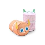 Swan x Lynsey Set of 2 Monster Laundry, Holiday and Storage Bags, Fun Design- Great for Kids, Easy Organisation, 2 Compartments, Protects Delicate Garments, Mesh Design, Pink & Orange