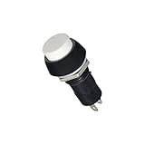 AlveyTech White Horn Button - For the Go-Go Elite Traveller, Ultra X & Pride Mobility Scooters, 2-Pin Silent Self Resetting Momentary Switch, Easy Press Alarm, Simple DIY Install