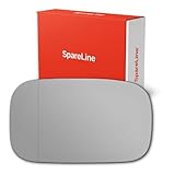 SpareLine Wing Door Mirror Glass - Adhesive‑Type Blind-Spot for MG MGF 1995-2000 (Left/Near‑Side/Passenger)