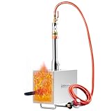 VEVOR Portable Propane Forge, 1 Burner Farrier Forge, 2600℉ Tool and Knife Making Blacksmithing Gas Forge, Large Capacity Square Stainless Steel Gas Forging Tools and Equipment for Metal Forging