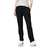Amazon Essentials Women's Straight Leg Sweatpants with Drawstring for Women, Fleece – (Available in Plus Size), Black, M
