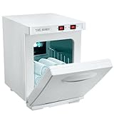 JDKJAG 5L UV Sterilizer Hot Towel Warmer Cabinet - 10-Min Fast Heating (176°F) Towel Heater with Stainless Steel Interior, Removable Tray - For Bathroom, Salon, Spa & Home (B-White)