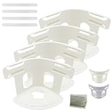 Bed Sheet Holders for Bedding with Lock Strips - New Bed Fitted Sheet Clips Grippers, Removable Heavy Duty Mattress Corner Clip Anti Slip Design, Easy to Use With Fits Most Sheet Sizes (4,White)