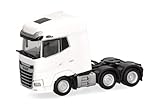 herpa Truck Model DAF XG+ Tractor 3 Axles, White, Miniature in Scale 1:87, Collectible, Made in Germany, Plastic