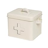 First Aid Box Enamel Cream Storage Tin - Home Sweet, Kitchen Food Storage Containers With Lids & Carry Handles | Ideal For Home & Kitchen, Organiser | Strong, Durable & Long Lasting