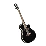YAMAHA APX600 Electro-Acoustic Guitar – Slim Thinline Body, 25” Scale, System65 Pickup, 3-Band EQ, Built-In Tuner, Oval Soundhole – Black