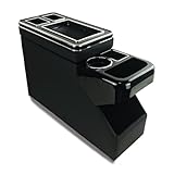 QSULNN center console with shelves storage compartment Compatible with VW T5 T6 T6.1 2003-2019, black gloss leather accessories for individual seats in the front