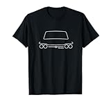 Sunbeam Stiletto classic car front and back white outline T-Shirt