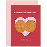 Old English Co. Happy 9th Anniversary Card - Copper Anniversary Greeting Card - Funny 9th Anniversary Husband Wife - 2p Pence Copper Coin Wedding Anniversary Card Couple | Blank Inside with Envelope