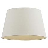 National Lighting Modern Lampshade Ivory Linen Effect Fabric Lampshades - 12-Inch Tapered Light Shade - 60W 240V E27/B22 GLS Incandescent or LED (Not Included)