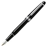 MontBlanc "Meisterstück Line F" Platinum Fountain Pen - Black