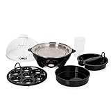 Tower T19023 Multi-Function Egg Cooker with Egg Poaching Tray & Omelette Tray, 360W, Black