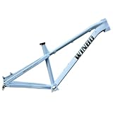 Dirt Jump Bike Frame 26er 27.5er AM Hardtail Mountain Bike Frame 16'' Disc Brake BOOST Frame 12x148mm Thru Axle Aluminum Alloy Frame With Headset Seatpost Clamp(Blauw)
