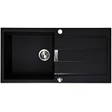 Franke Sirius S2D611CB 1.0 Bowl Tectonite Carbon Black Reversible Kitchen Sink