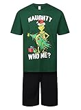 Ex UK Store Mens Christmas Pyjamas The Grinch Short PJ Set Xmas Night WEAR (The Grinch - Green - M)