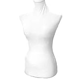 NAVAdeal White Superb Velvet Mannequin Fabric Cover,100% Handmade Soft Stretchy, for Fashion Designer Retail Boutique Store Dressmaker Form Dummy Model Display Fitting Styling, Mannequin NOT Included