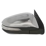 XYZ Parts Electric Power Folding Wing Door Mirror With Heated Glass And Indicator Light Chrome Cover Compatible with Toyota Hi-Lux Pickup 2016-> Drivers Side Right Hand Replacement